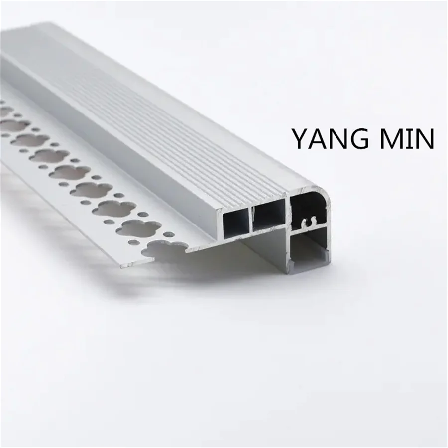 

2m/pcs silver Anodised Aluminium Led Outdoor Stair Nosing Led Profile Stair Bench Light For Strips Lights