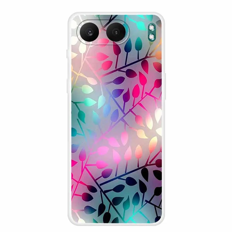 Clear Silicone Case with Landscape Flower Design - Soft TPU Back Cover