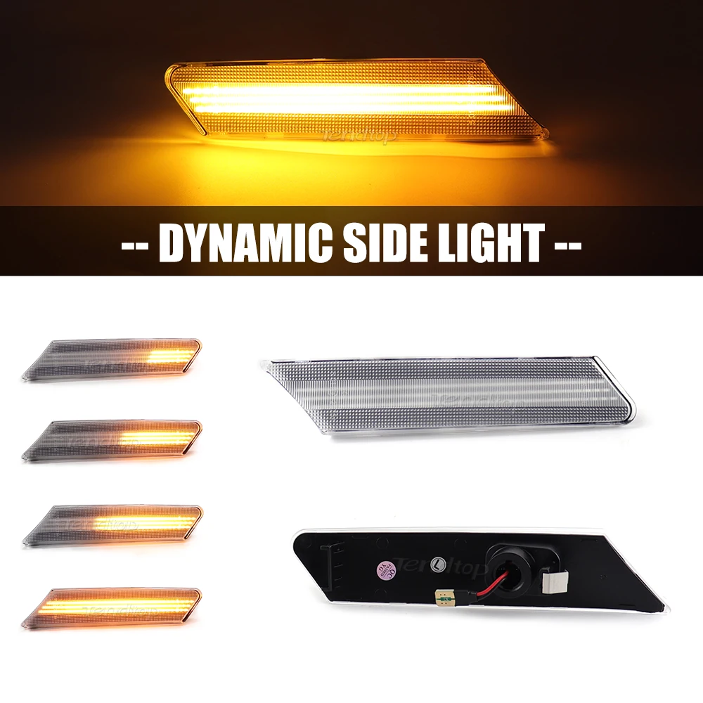 Sequential Flashing LED Turn Signal Side Marker Light For