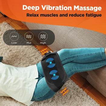 Heating Vibration Massager Belt, Red Light Hot Compress Waist Support Brace Waist Back Massage Lumbar Support Belt Health Care 4