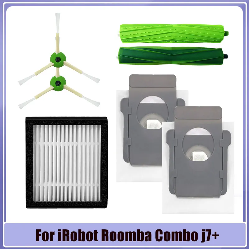 

Hepa Filter Mop Cloths Rag Dust Bag Main Side Brush For iRobot Roomba Combo j7+ Robot Vacuums Accessories Roller Spare Parts