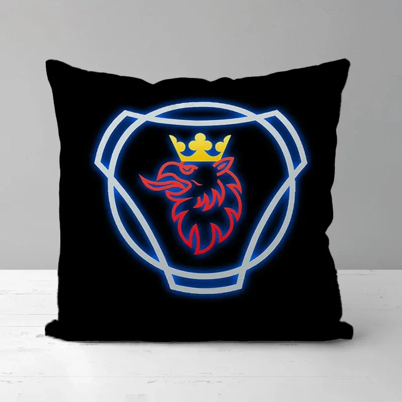 Duplex Printing Pillow Covers Decorative Sofa Cushions Scania Cushion Cover 45*45 Ornamental Pillows for Living Room Short Plush 3