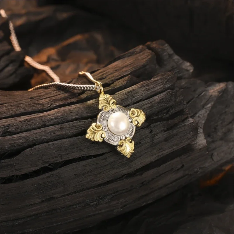 Small And Luxury 925 Sterling Silver Freshwater Pearl Necklace Personalized High End  Ornament Collar Chain
