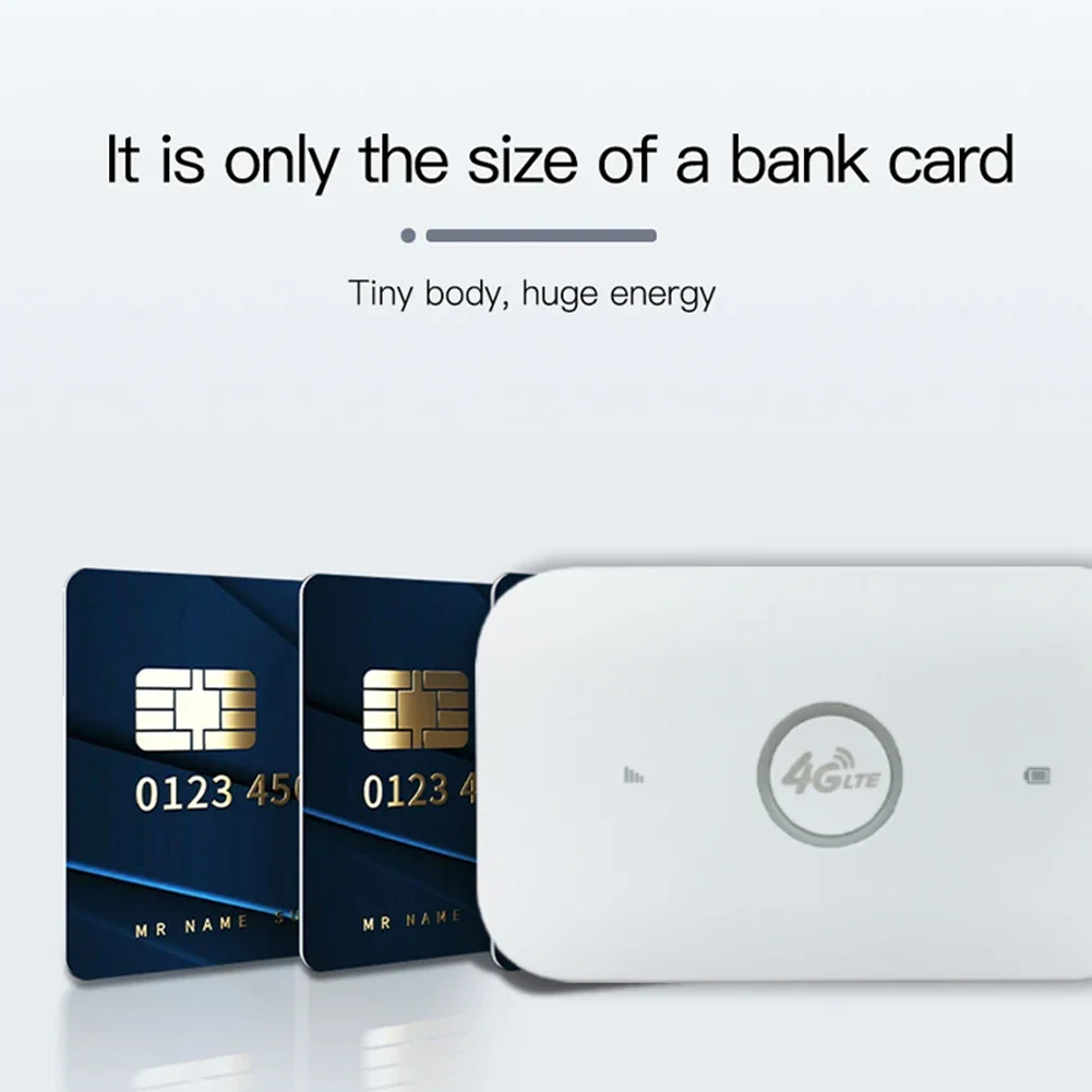 4G LTE Mobile WiFi Router Support 8 To 10 Users 150Mbps Portable WiFi Hotspot with Sim Card Slot Mini Outdoor Hotspot for Travel