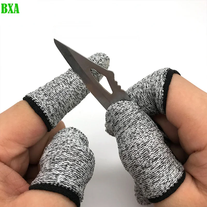 20PCS Level 5 Finger Cots Cut Resistant 6cm Finger Sleeves Thumb Protector Reusable Fingertip Cover for Kitchen Sculpture Garden badge cover reusable id holder lanyards card sleeves documents vertical protector zinc alloy nurse office