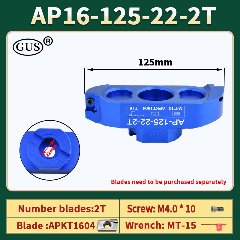 AP16 90&deg;bridge type aluminum cutterhead 80 100 125 160 180 200 250mm CNC milling machine Milling cutter tool holder collet head
