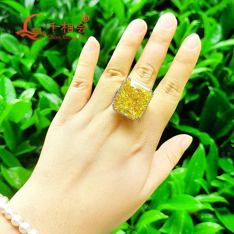 Anelli Di Cristallo Dargento Di Lusso Donne: Bling A Fedi Nuziali Zirconia Cubica Gioielli Da 2,15 € | DHgate - Foto 8