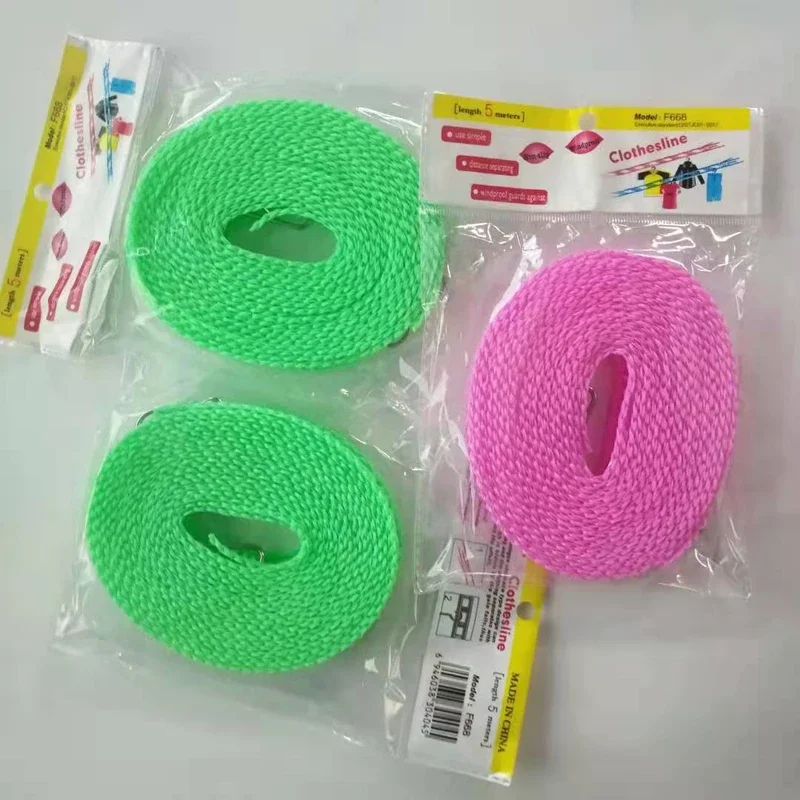 3M/5MP/8M/10M Anti-Slip Clothesline Outdoor Windproof Clothesline Travel Retractable Rope Washing Line Camping Drying Line Tools 5