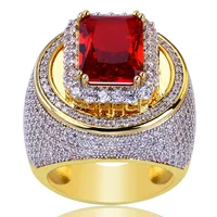 Engagement Rings for Women Wedding Ring K Gold Color Femme Men Gift Big AAA CZ Stone Ring big size Jewelry 2