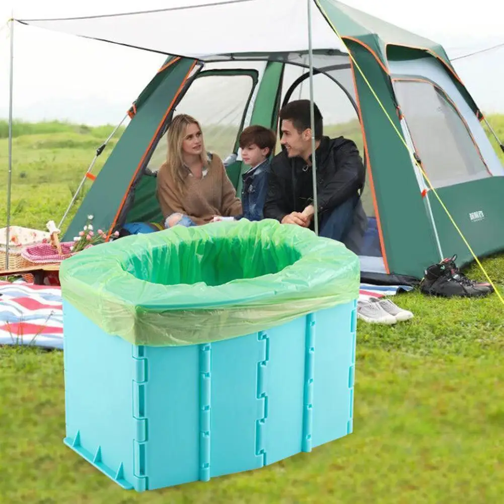 Children's Adult Portable Travel Folding Toilet Urinal Mobile For Camping Hiking Long-distance Travel Outdoor Supplies X1i2