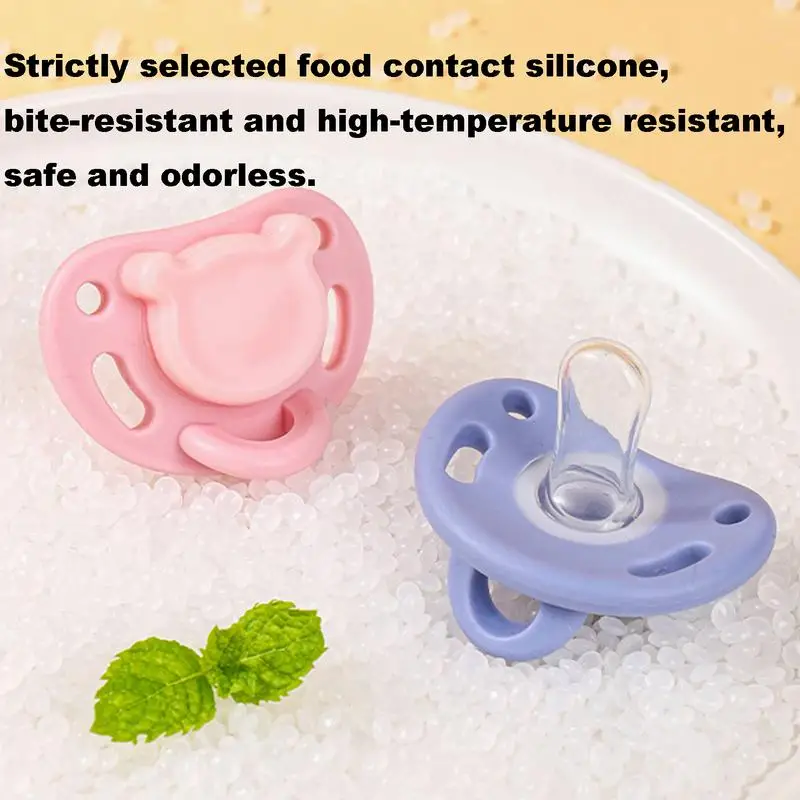 Soft Silicone Baby Pacifier Toddler Binkies Flexible Breast-Like Mam Comfort Pacifier Includes Carry Case Orthodontic silicone pacifier silicone teether pacifier holder