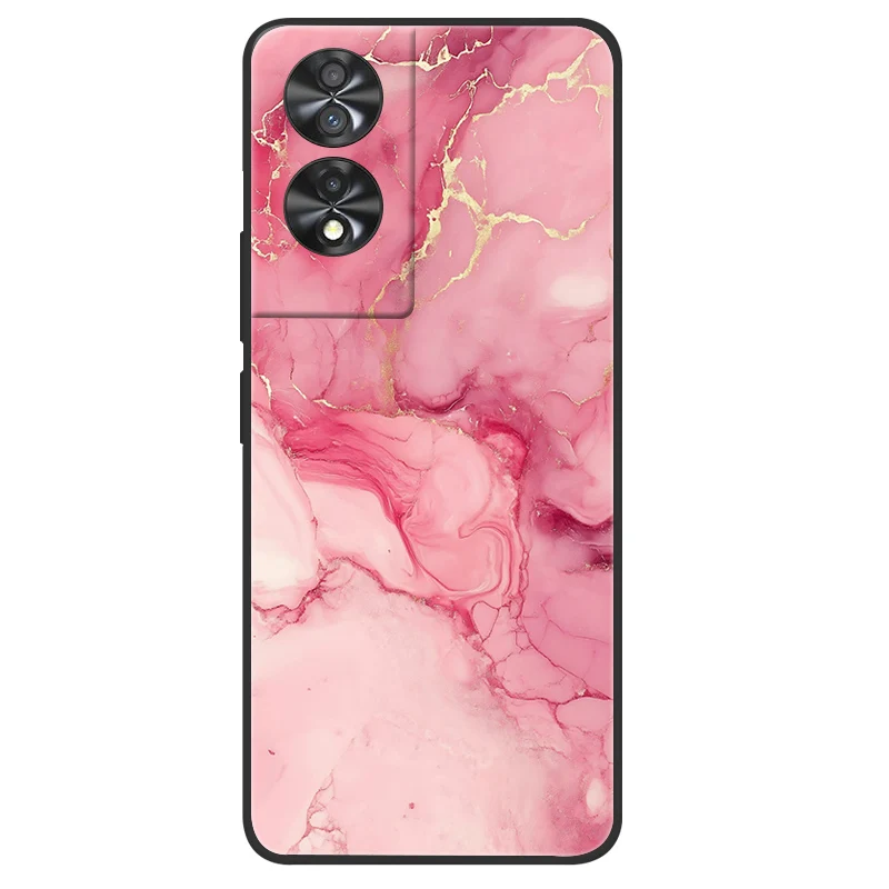 Elegant Marble Soft Matte Silicone Phone Case - Full Coverage Design, 6.78''