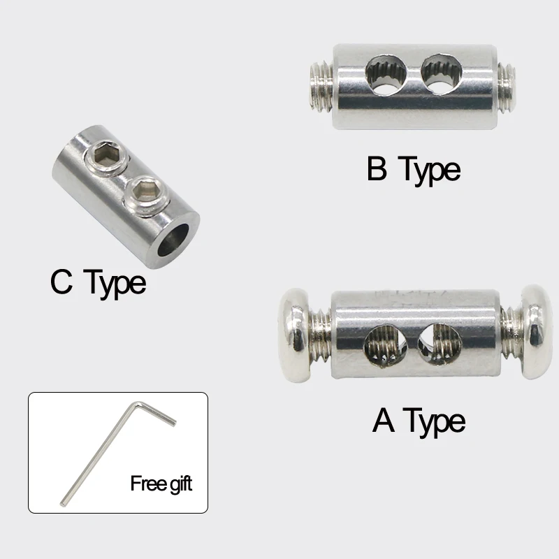 Description Picture 5 of itemFit 1~4mm Wire Rope Self-locking Device Double Hole Locking DIY Lighting Hanging Lifting Cable Fasteners Clip Adjustable Buckle
