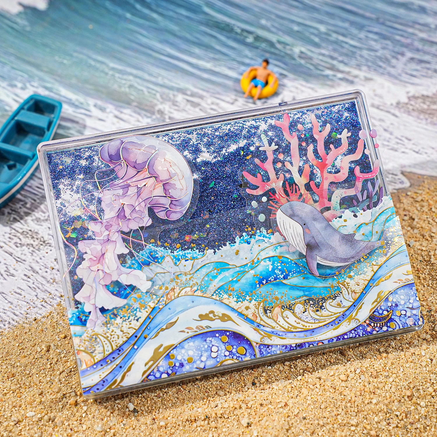 200cm/roll，Sea Spray themed tape，decorative collage scrapbook，photo frame，phone case，laptop，water bottle，aesthetic stationery 6