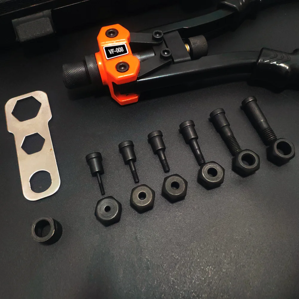 Portable Manual Rivet Nut Gun M3/M4/M5/M6/M8/M10 Mandrels Adapter Insert Hand Threaded Rivet Tool Home Riveting Tools DIY