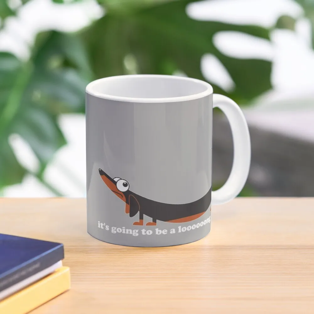 

It's Going to Be a Long Day Funny Dachshund Wiener Dog Coffee Mug Thermal Cups For Cups Ceramic Cups Set Mug