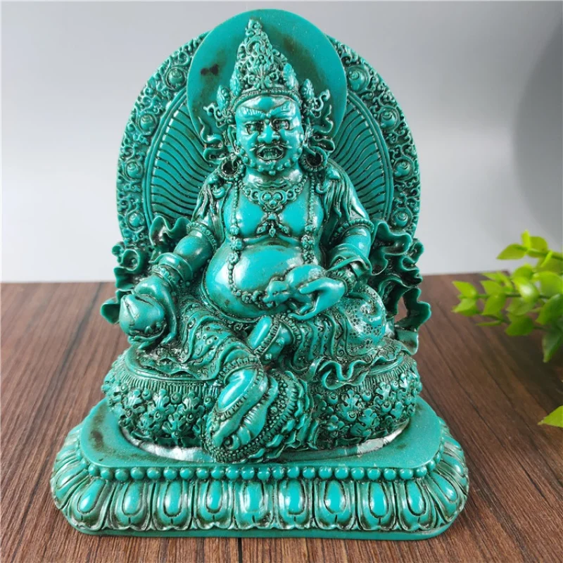 

Wholesale Antique Antique Crafts Resin Imitation Turquoise Imitation Shoushan Stone Yellow God of Wealth Ornaments Domestic Orna