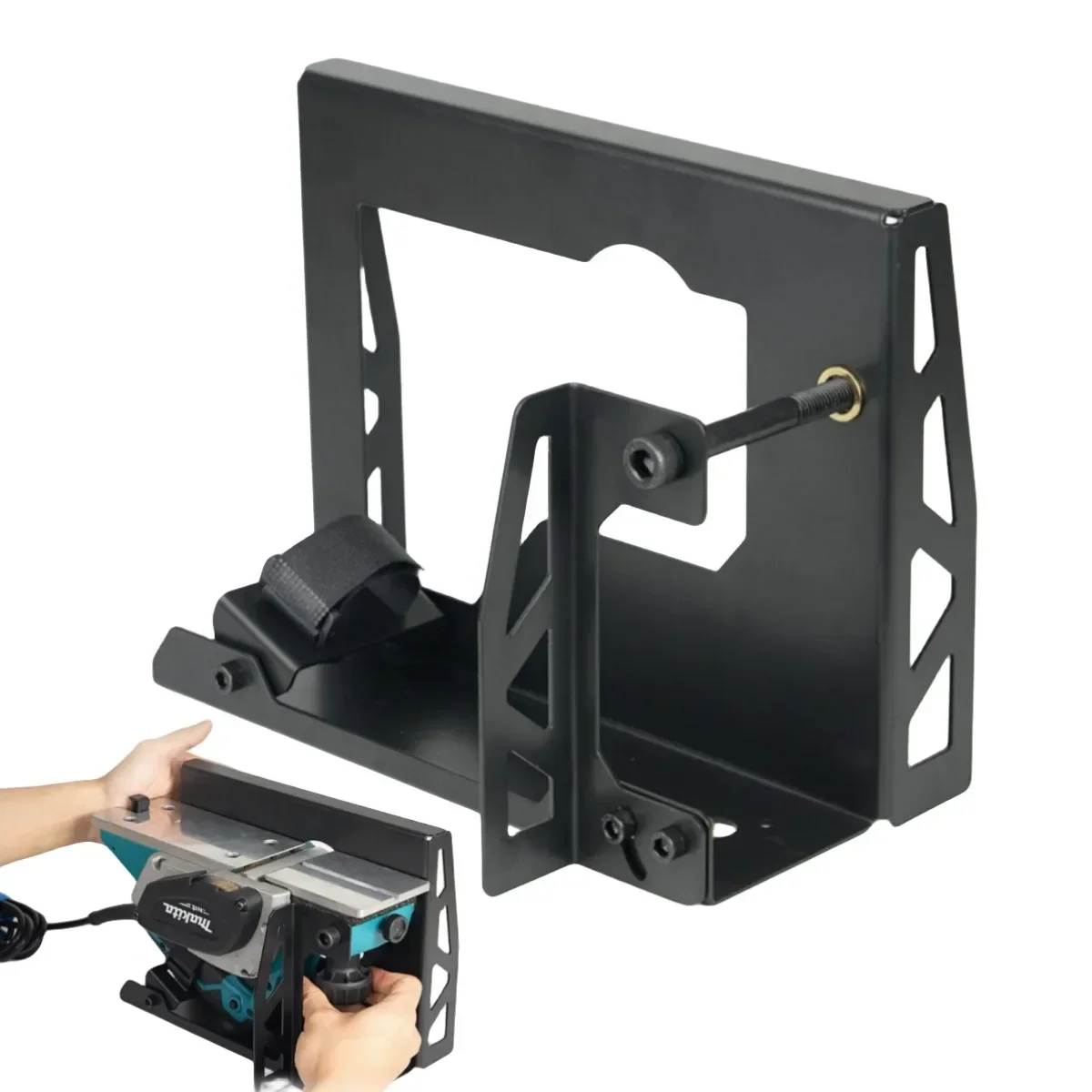 Heavy-Duty Inverted Planer Stand - Steel Bracket for Woodworking and Household Support
