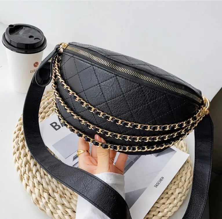 

2022 New Casual Women PU Packs Women Solid Color Fashion Chest Bags