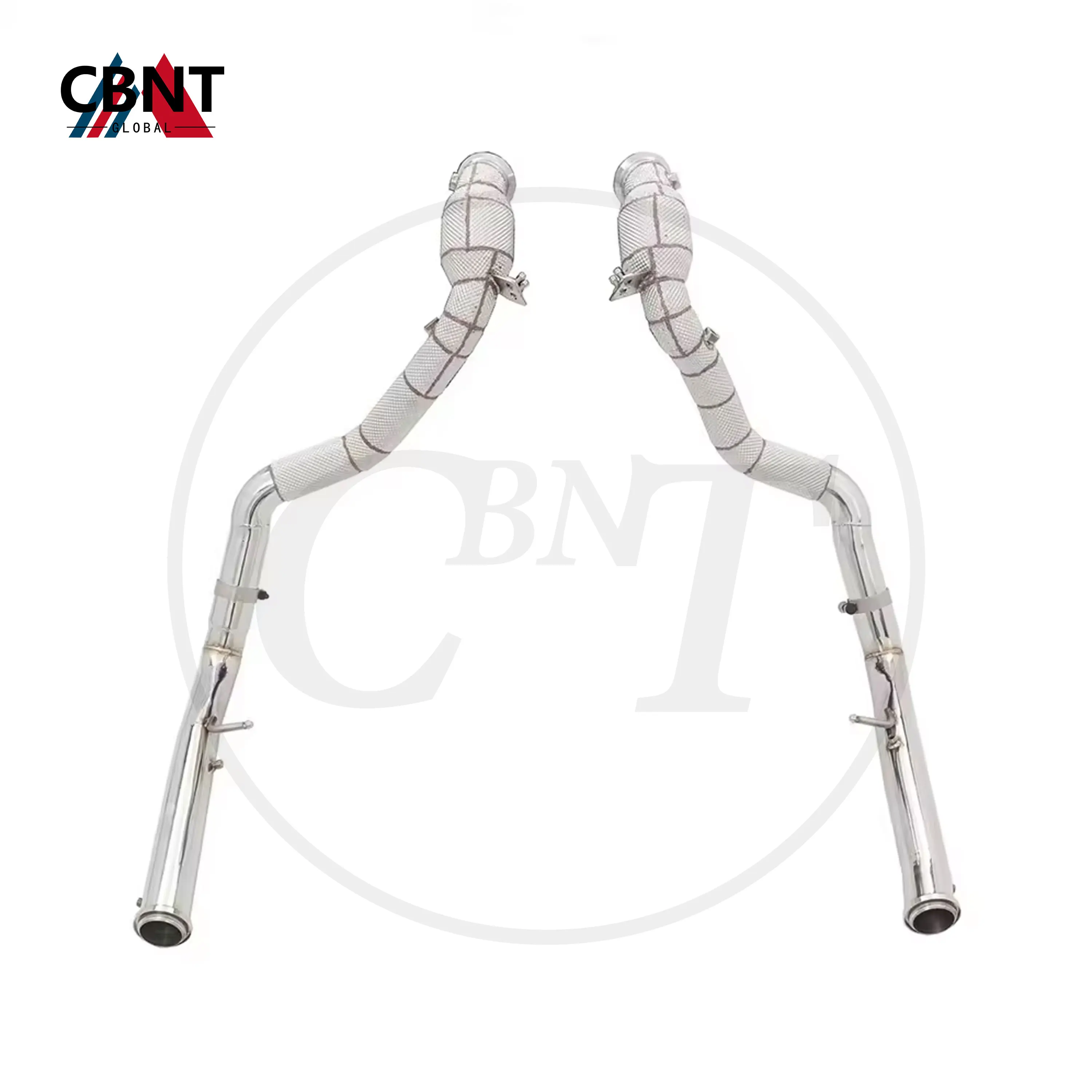 

CBNT Exhaust Downpipe for Mercedes-Benz G63 G500 G550 W464 4.0T Exhaust Pipe System with Heat Shield SS304 Exhaust-header