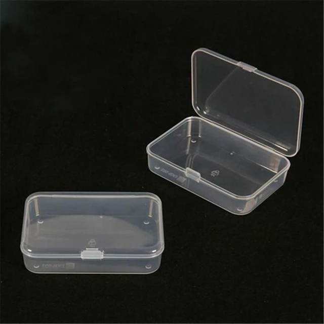 Transparent Storage Box Case Practical Container Organizer Mini With Lid  Clear