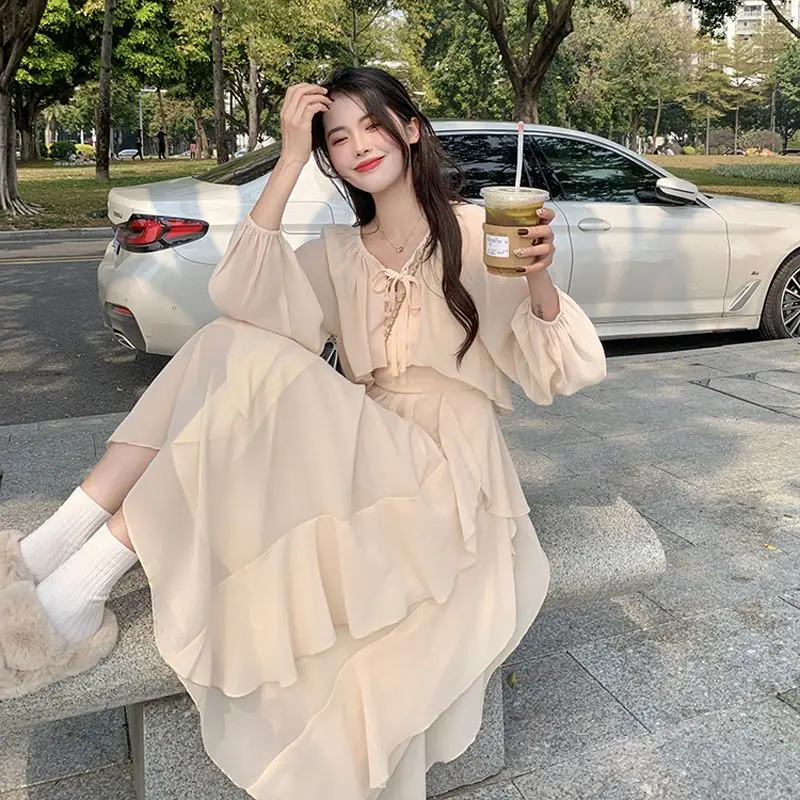 

Slip Dress Long Dresses Spring Autumn Set Woman 2 Pieces Playa Trendyol Korean Style Clothes for Women Aesthetic Clothing Urban