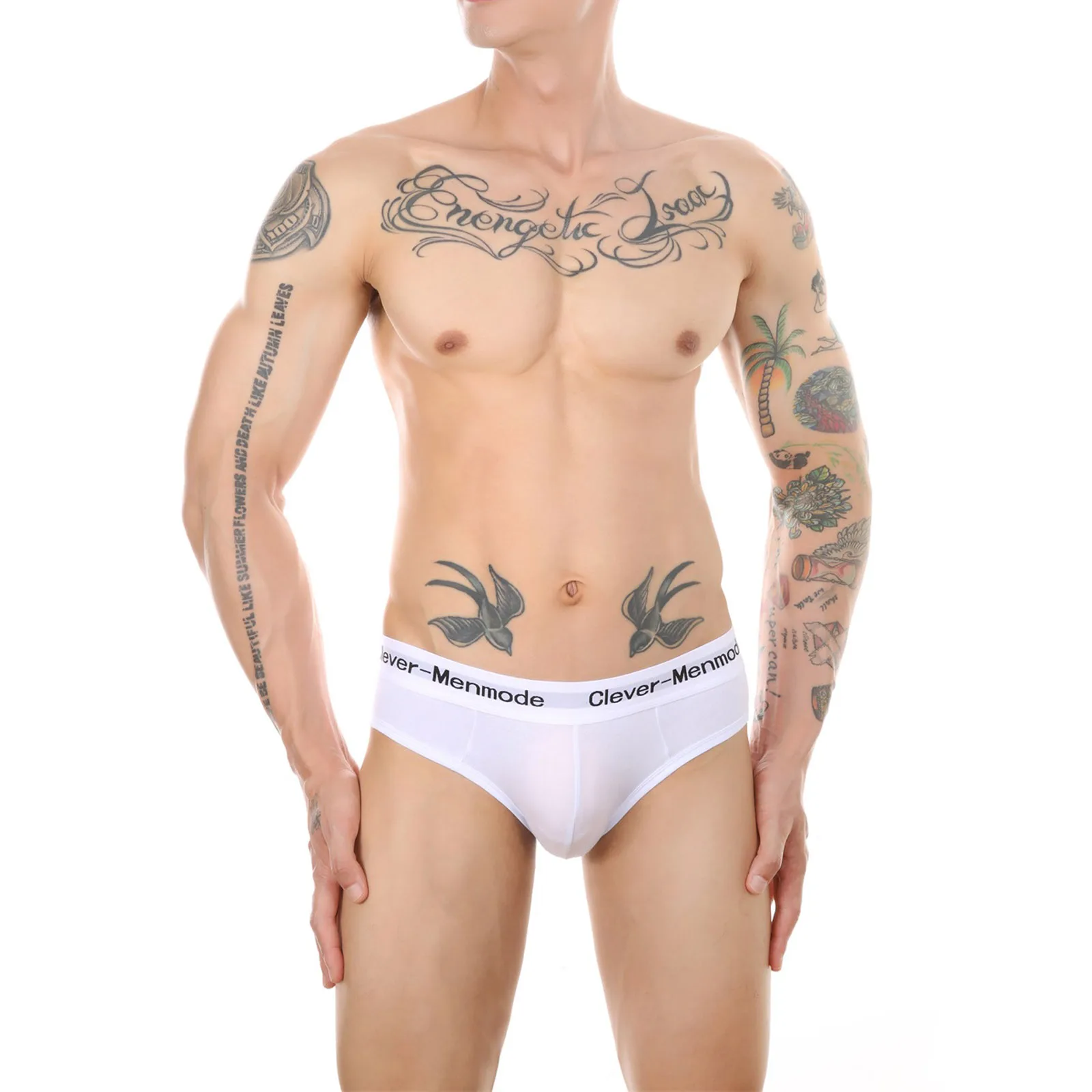 CLEVER-MENMODE Mens Sexy Underwear Briefs Jockstrap Open Butt Penis Pouch Cotton Buttocks Panties hombre Backless Underpants mens underwear