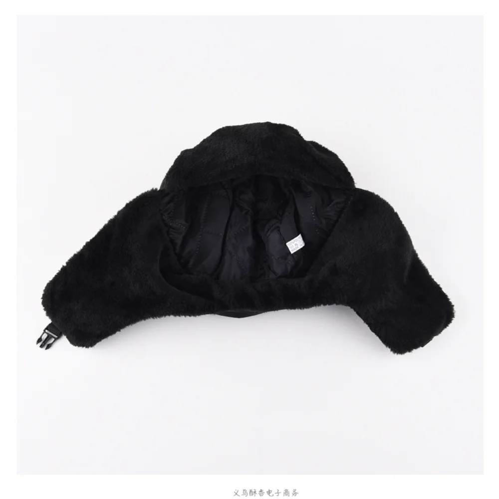 Winter Hat Unisex Men Women Russian Hat Trapper Bomber Warm Trooper Ear Flaps Winter Ski Hat Solid Fluffy Faux Fur Cap Headwear Bonnet