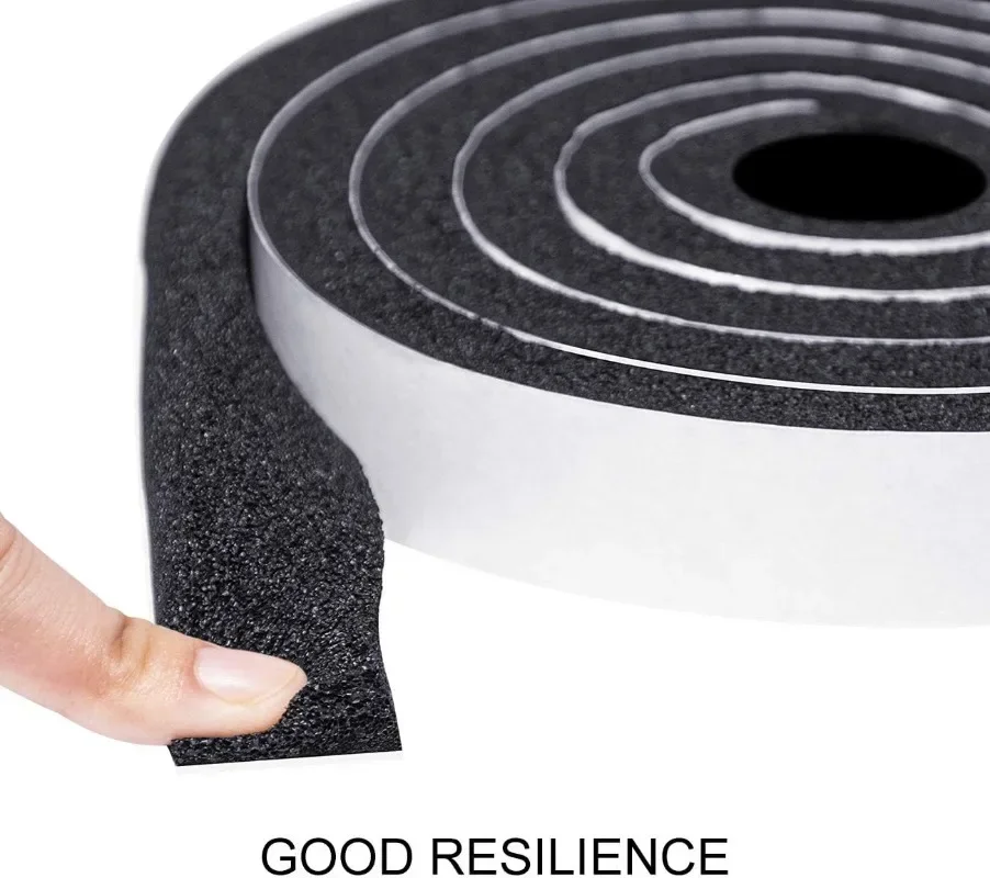 Sealing Strip Tape 60/2m Self-Adhesive Sponge Door Window Windproof Dustproof Sound-Proof Weather Stripping Home Sealed