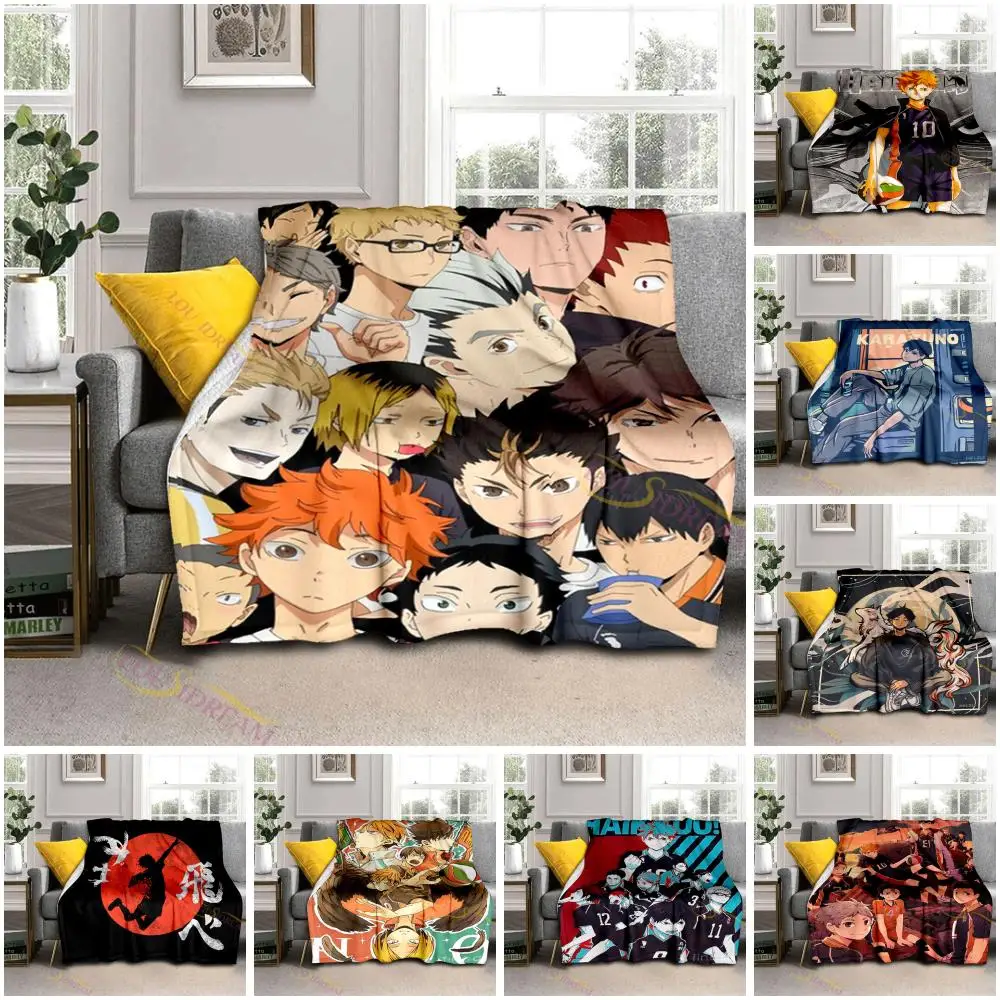 

Haikyuu Anime Plush Flannel Fuzzy Blanket Throw Blankets for Couch Bed Super Soft Warm Blankets Fleece Sofa Quilt Bedspread