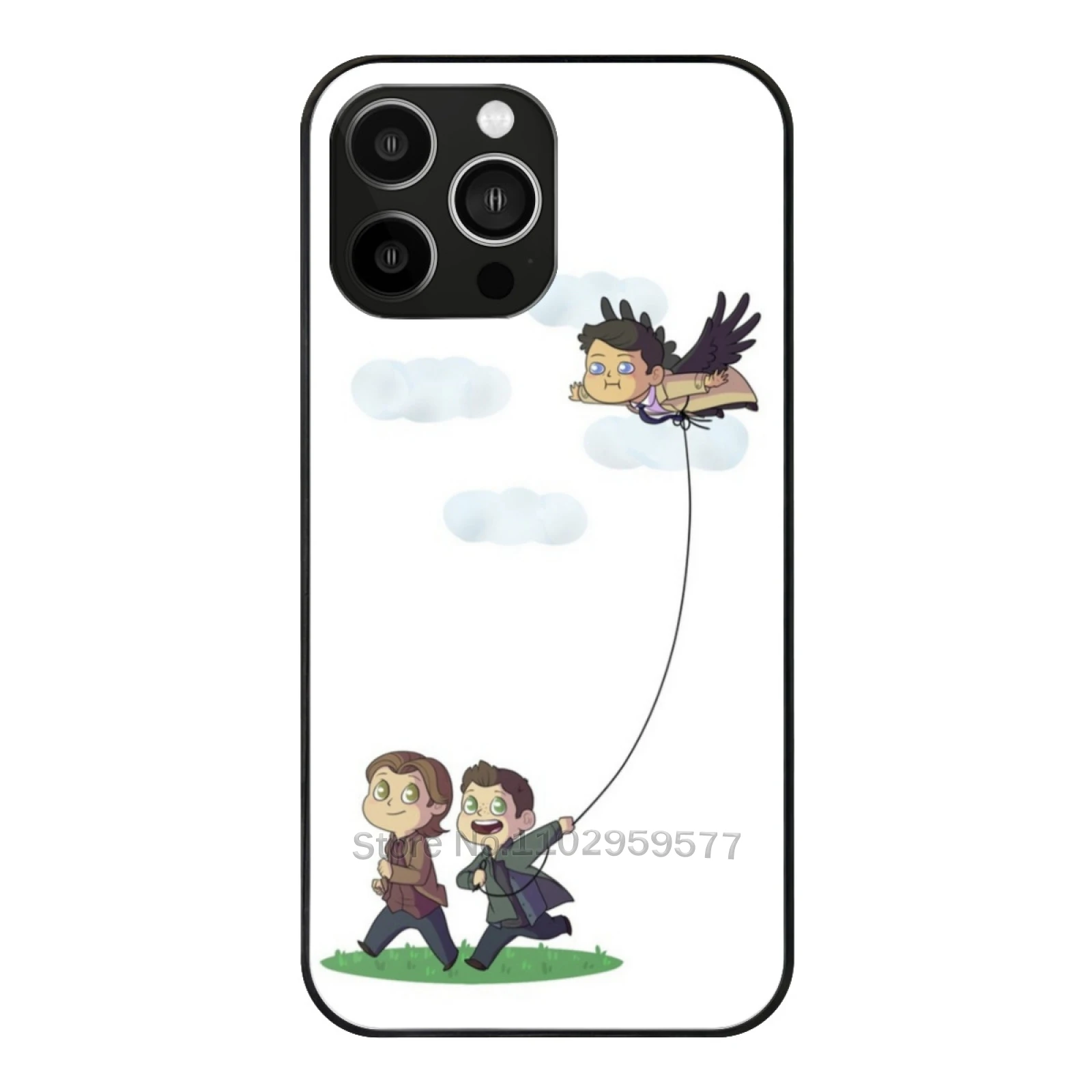 

Team Free Kite Flying Glass Phone Case For Iphone 15 14 11 12 13 Pro Xr X 7 8 Xs Max 6S 5S Plus Cover Sam Winchester Cas