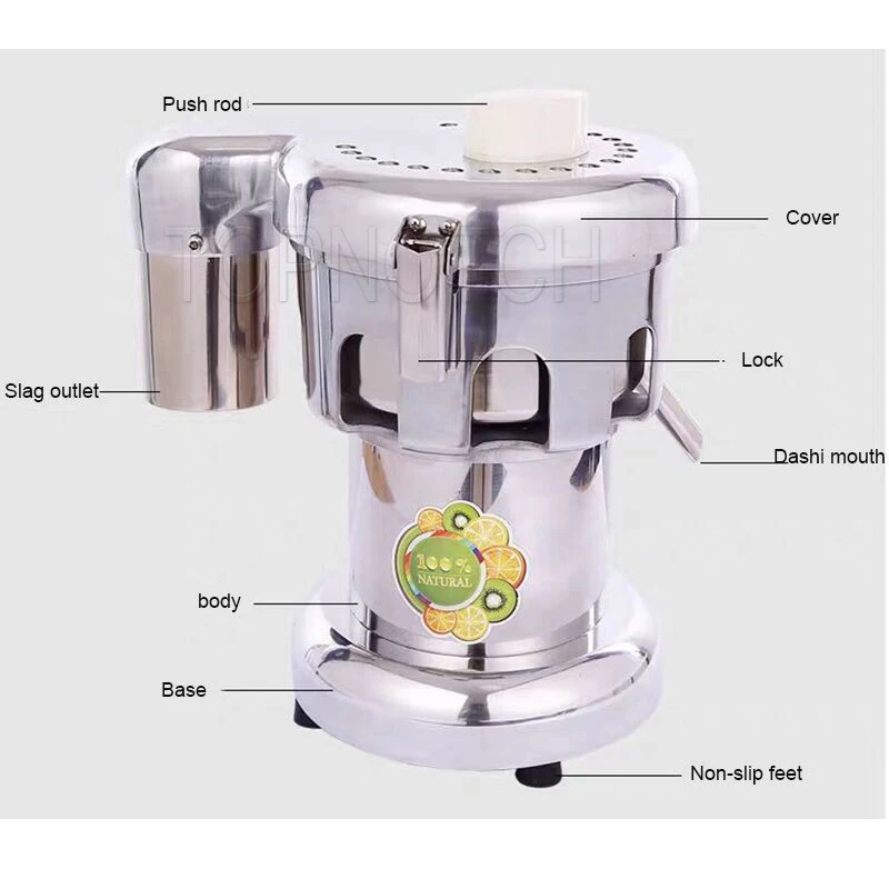 Electric Professional Slow Juicer Extractor Machine For Fruit Orange Squeezer Juicer Blender Stainless Steel 5