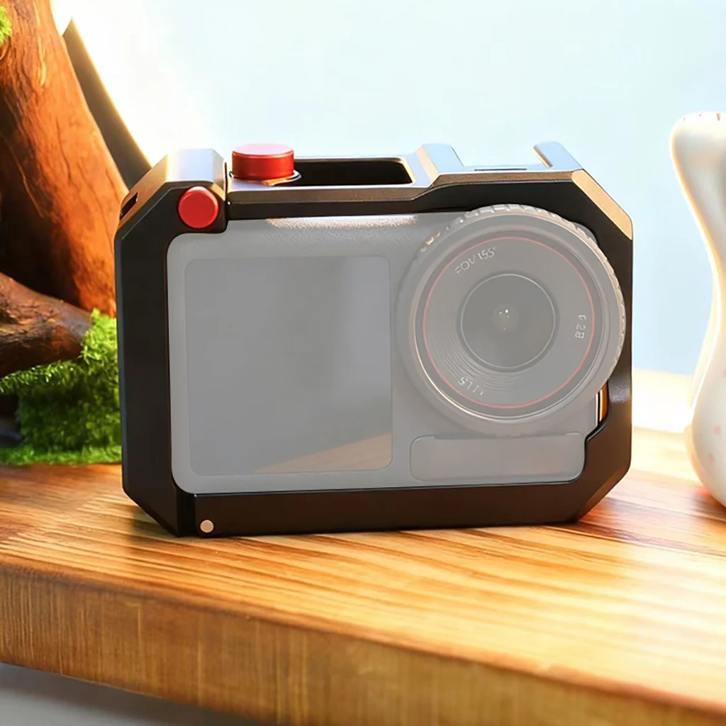 Metallkäfig-Rig-Schutzhülle für DJI Osmo Action 6 5 Pro/4/3 Kamerazubehör, formmontierter Erweiterungsrahmen, Kaltschuhhalterung – Detail 16