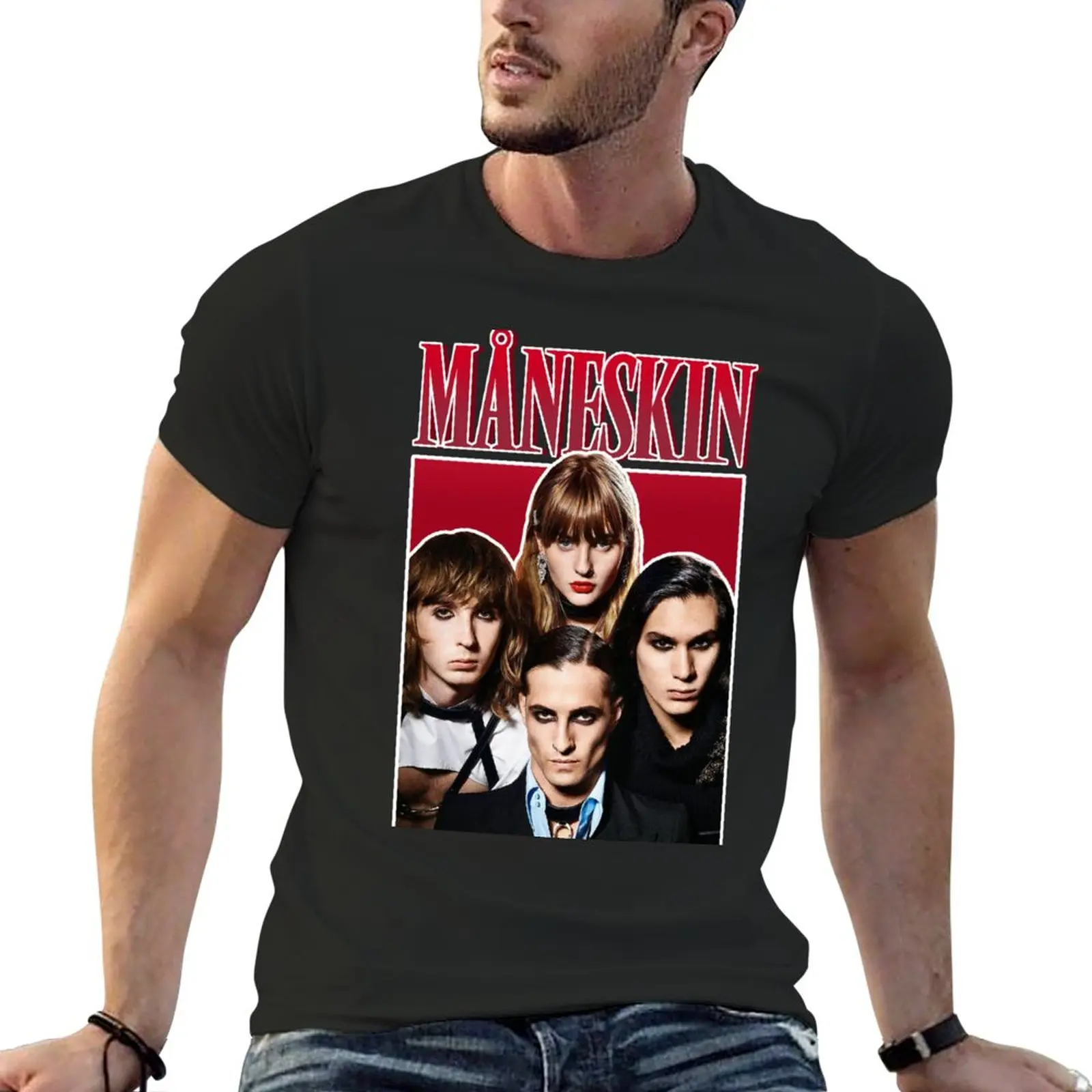 

New Maneskin Mneskin - Winners of Eurovision Song Contest 2021 Italy Zitti E Buoni Retro Vintage T-Shirt