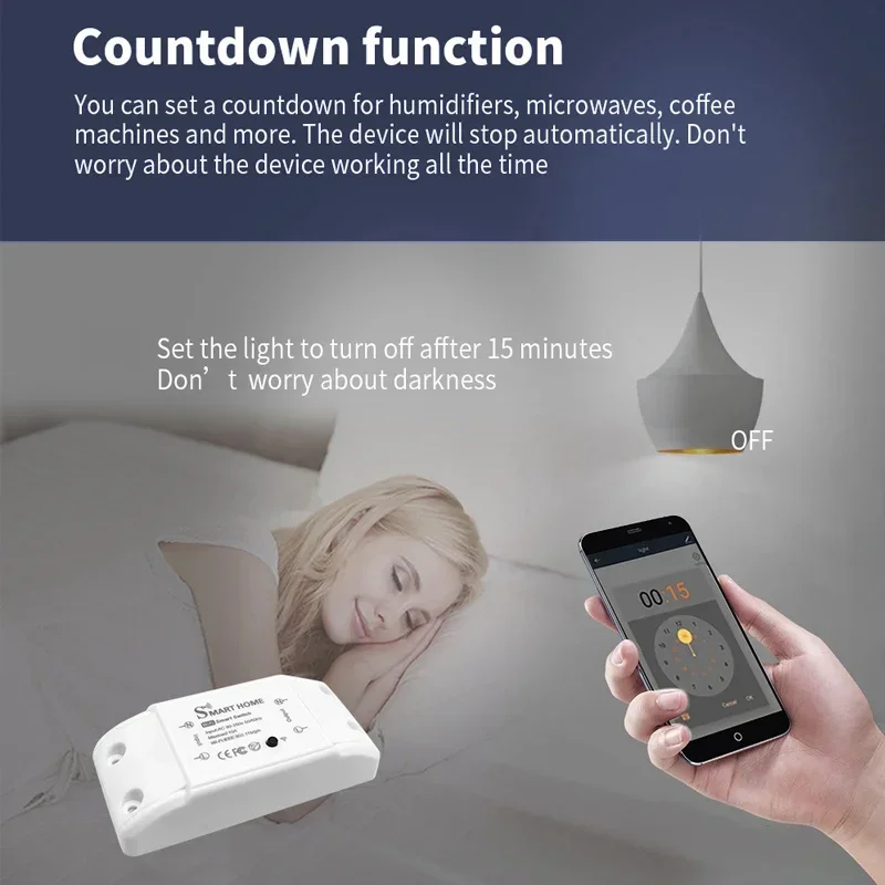 Tuya WiFi Smart Switch APP Wireless Controller Universal Breaker Timer Smart Life Work with LED Light Switch Alexa Accessories