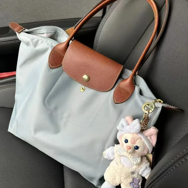 2025 Women Foldable hobo Bags Classics Lady Tote Bag Embroidered Shoulder Bags  Fashion Nylon Handbag Bag for travel 1