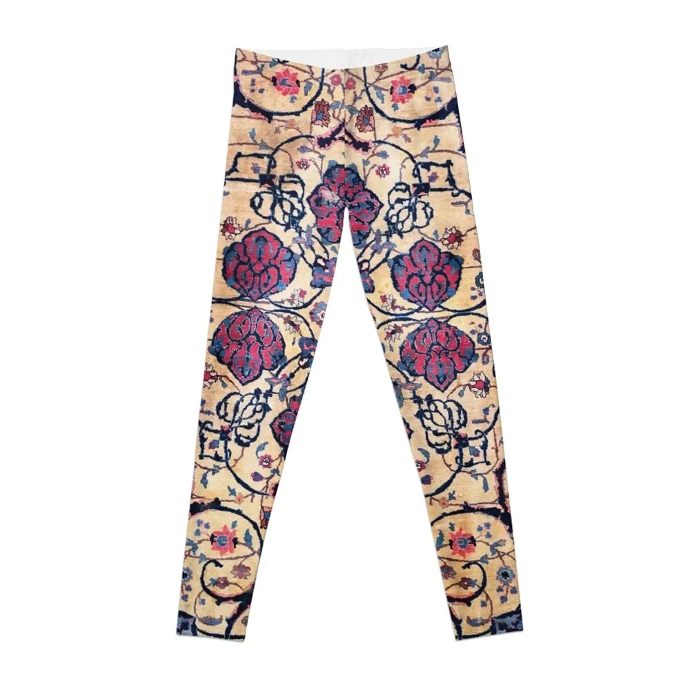 

Khorasan 19th Century Blue Pink Persian Carpet Print Leggings sporty woman gym sports for gym Womens Leggings