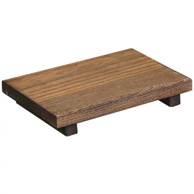 Wood Pedestal Soap Stand Bathroom Kitchen Countertop Tray Farmhouse Wood Riser Soap Dish Plants Holder