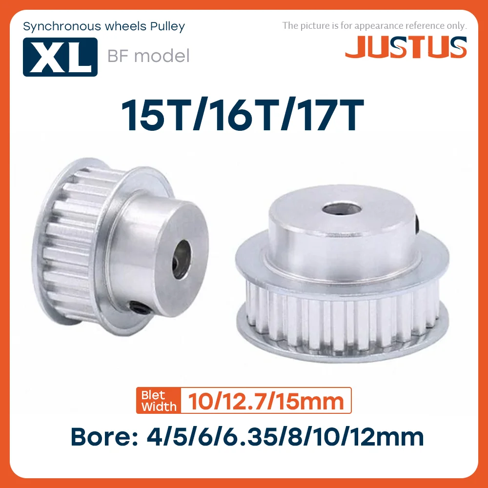 

XL Timing Pulley BF Type 15T/16T/17Teeth Bore 4/5/6/6.35/8/10/12mm for 10/12.7/15mm Width Belt Used In Linear Pulley
