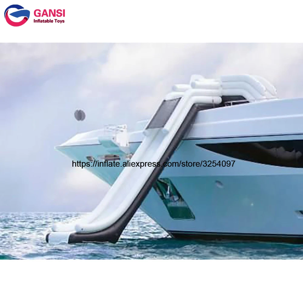 High Quality Tarpaulin PVC Inflatable Yacht Slide Boat Slide Water Slides For Yacht excellent quality hot air tarpaulin welder heat air gun hot air welder heat gun replace the leisiter trica s ce certificate