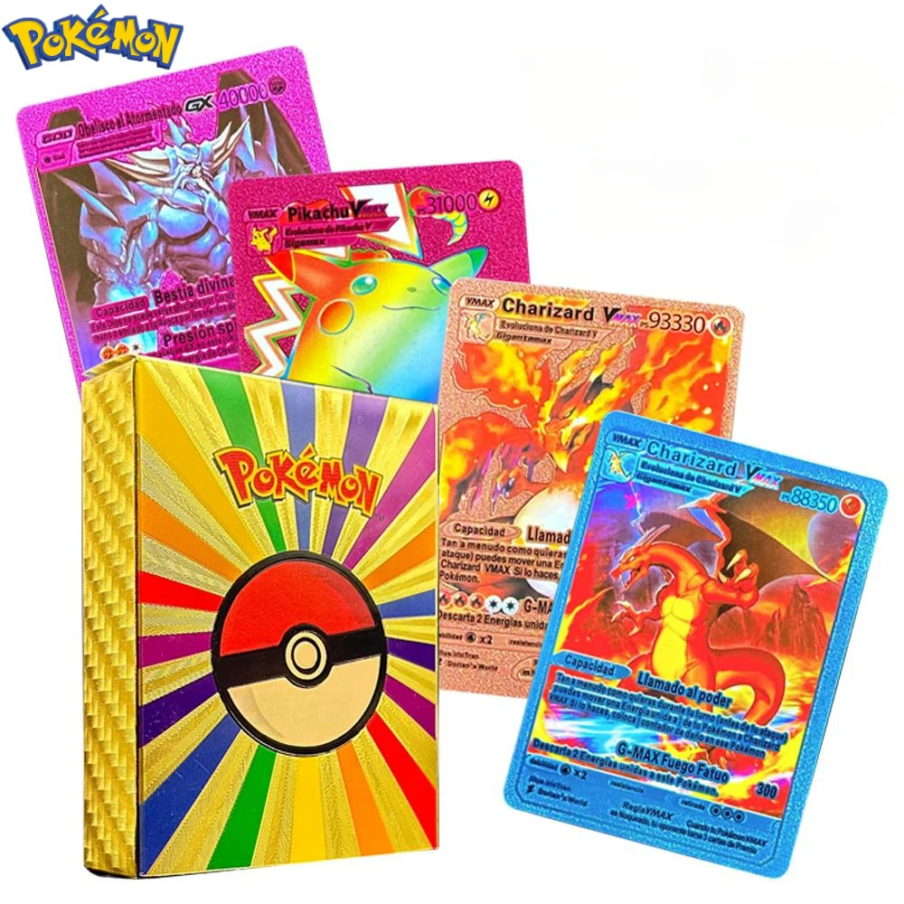 

11-110Pcs Pokemon Cards German Spanish French English Vmax GX Energy Card Pikachu Rare Collect Trading Battle Trainer Gifts Toys