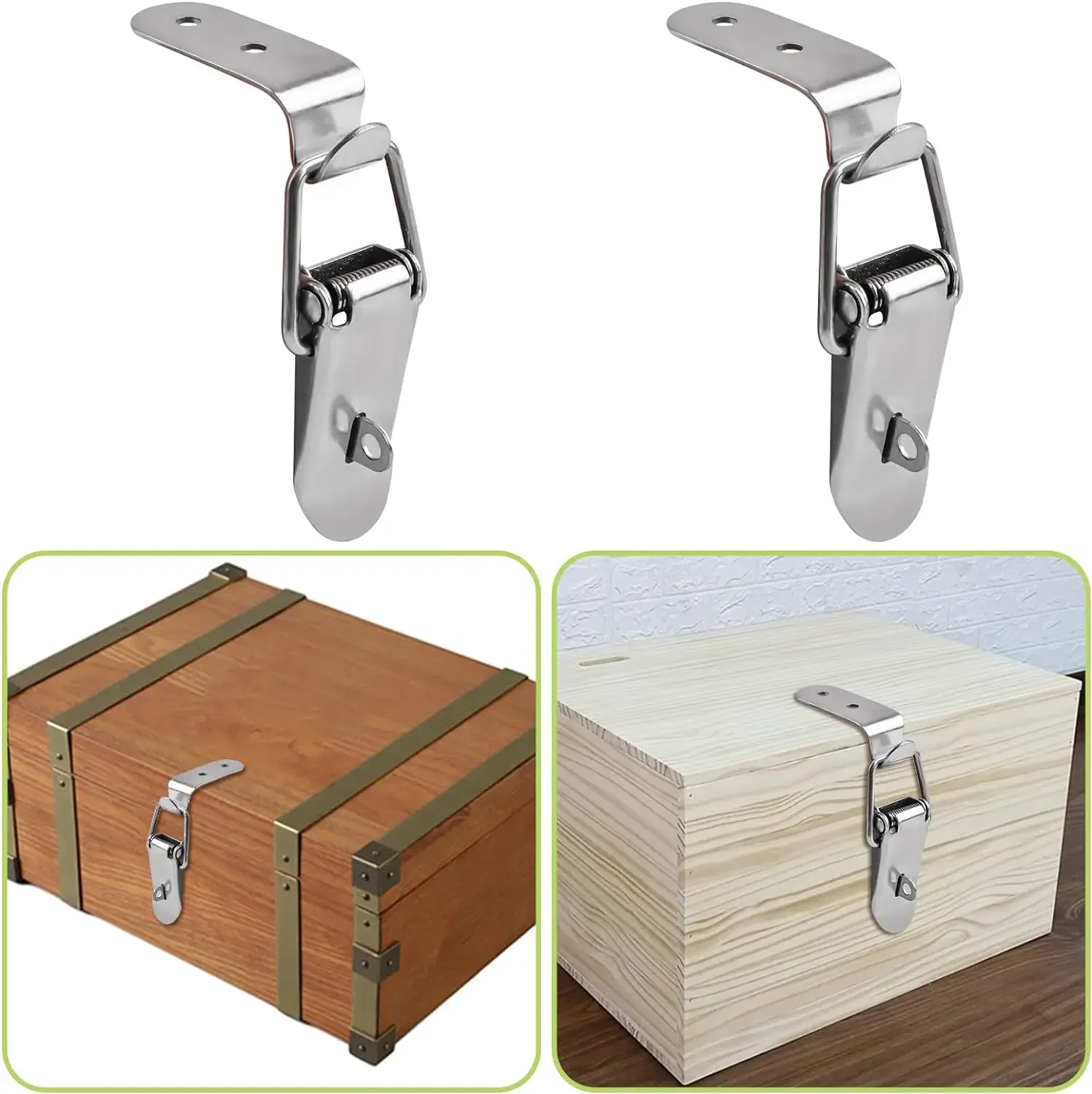90 Degree Hook Lock Bolt Spring Loaded Draw Toggle Latch Clamp 4pcs for Door Drawer Toolbox Closet Cabinet Case toggle latches furniture hardware decorative latches