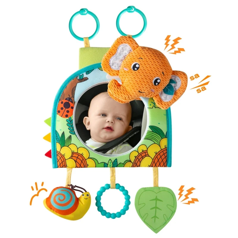 Baby Car Seat Mirror Infant Car Back Seat Rear View Mirror Kids Monitor Adjustable Education Sensory Toys for Children Travel