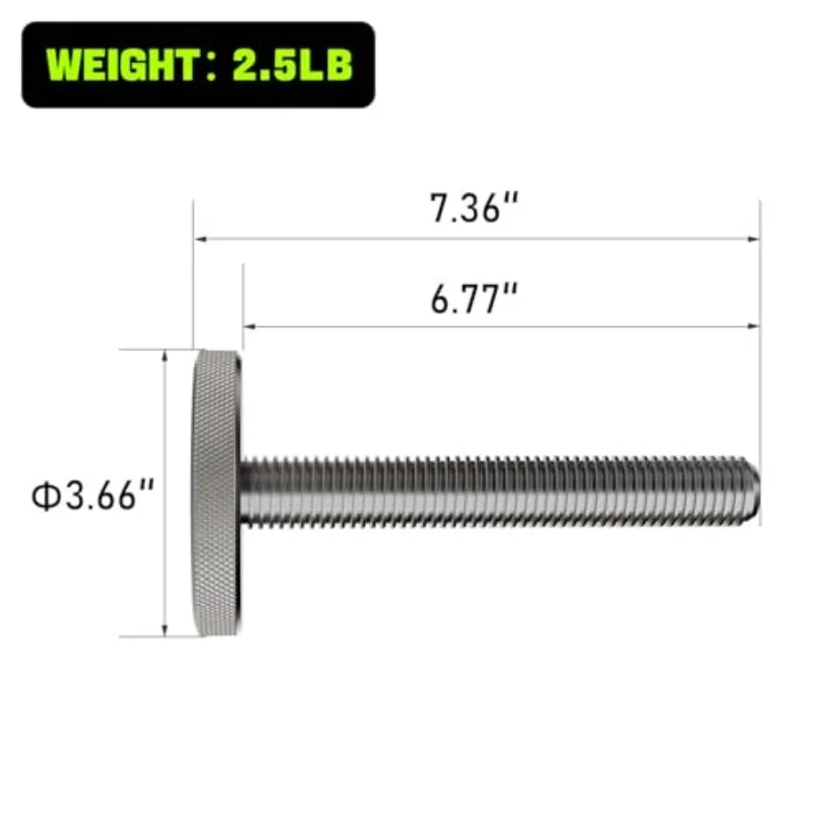 longer screws, 2pieces for Square Dumbbells, up to160lbs (Single Dumbbell)