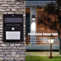 Hot Sale 30 100 LED Solar Light Wireless Motion Sensor Waterproof Solar Wall Lamp Outdoor Garden Decoration Spotlights 2