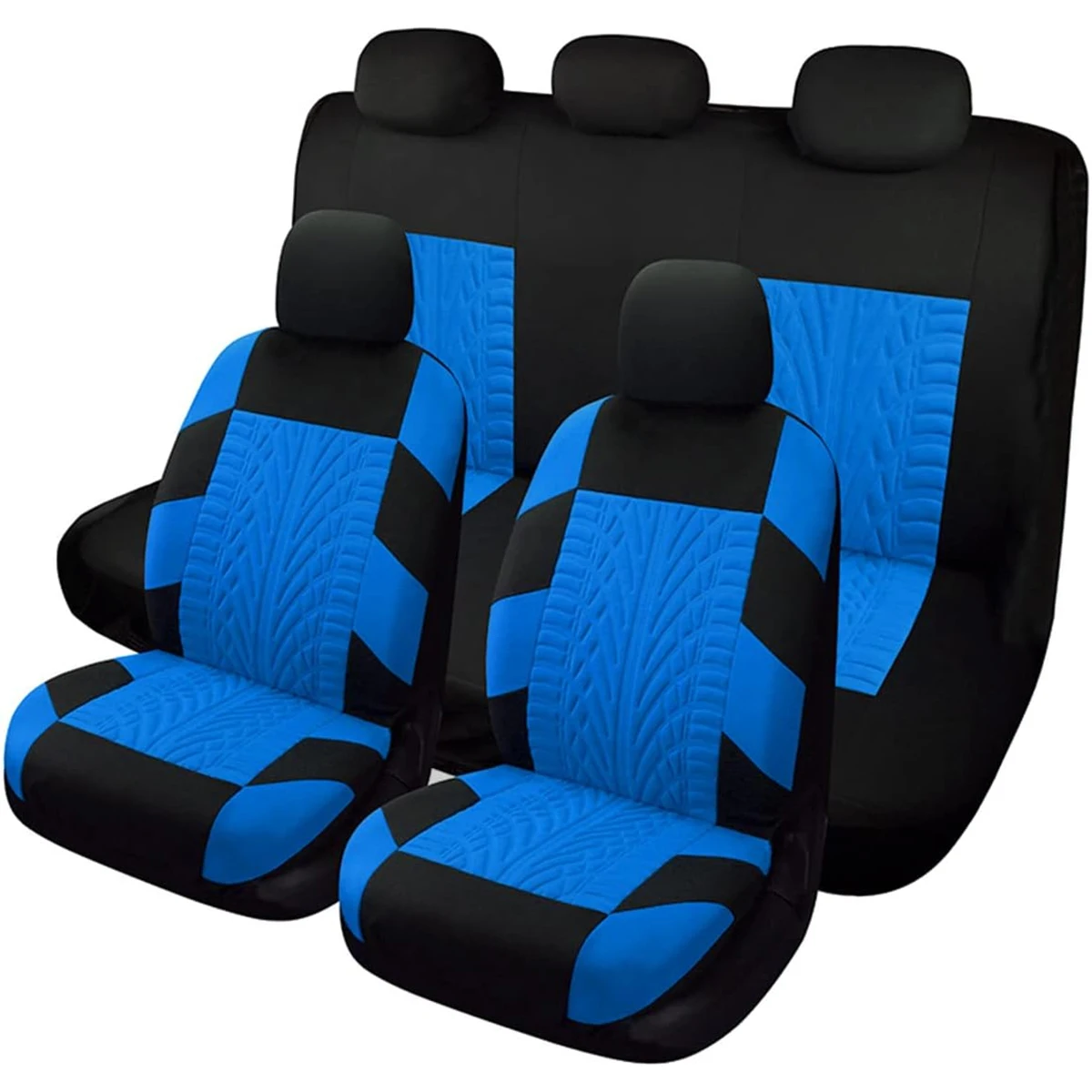 

A complete set of car seat covers, including front and rear seat covers, breathable and washable car seat covers, and universal