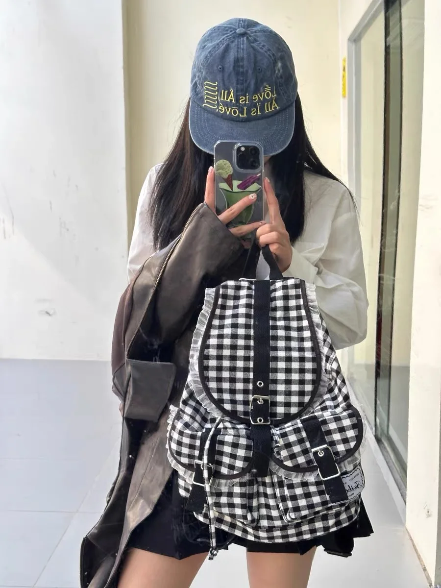 클래식하고 세련된 한국한복풍 레이스 백팩