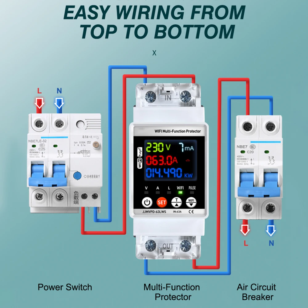 Tuya Intelligent Circuit Breaker Automatic Reclosure Protector