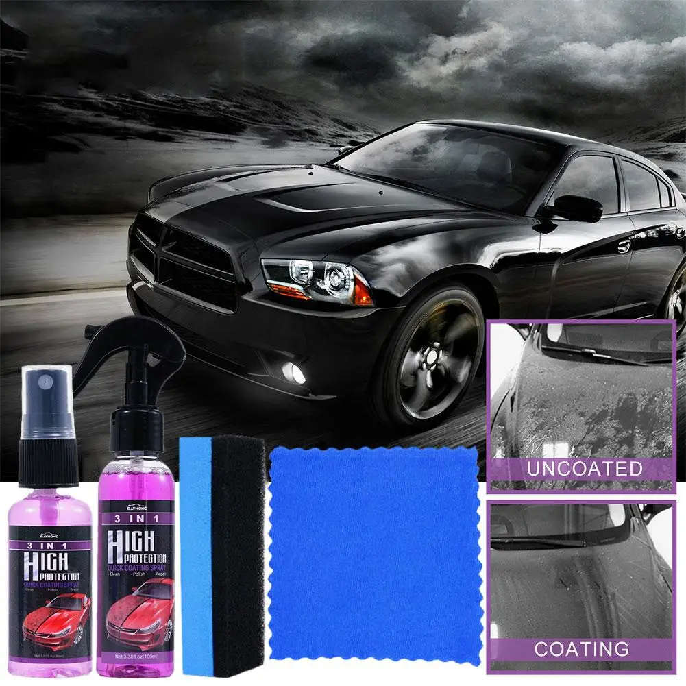 

High Protection Ceramic Car Wash Fortify 3 In 1 Quick Sealer Polish Nano Coating Spray Ceramic Polishing Spraying Wax Coat N7J8