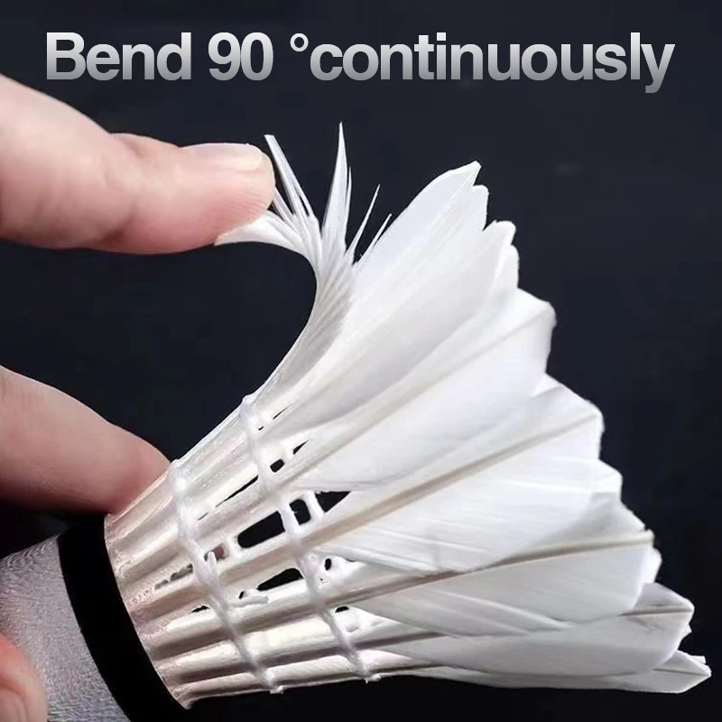 1pc Badminton Shuttlecock King White Goose Feather Badminton Shuttlecock Training Sports Speed 76 77 Durable Badminton Ball